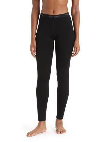 Black Icebreaker Merino 260 Tech Thermal Leggings Women's One Piece & Sets | AU 1758MQZA